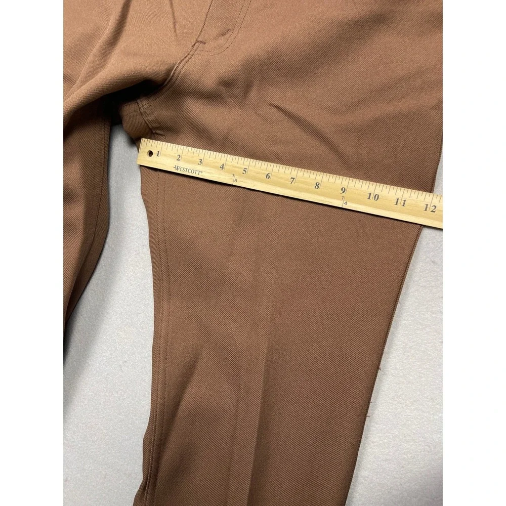 Vintage Levis Panatela Action Slacks Brown 36x34 Mens 70s Polyester USA Made